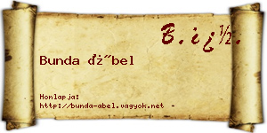 Bunda Ábel névjegykártya
