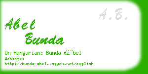 abel bunda business card